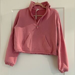 Lululemon NWOT Brushed Softstreme Half Zip Pink Tide Size 4
